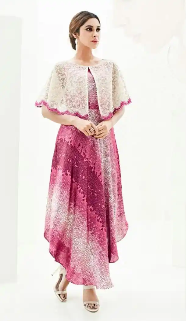 Pink Color Silk Anarkali Style Summer Readymade Kurta | FH565784142