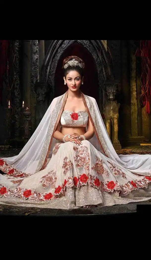 White Color Georgette,Net Designer Wear A Line Lehenga Choli | FH567684337