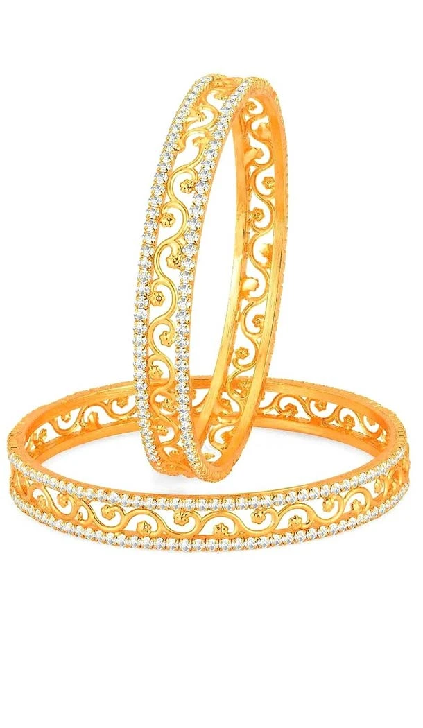 Stone with Kundan Gold Color Artificial Bangles | FH567784354