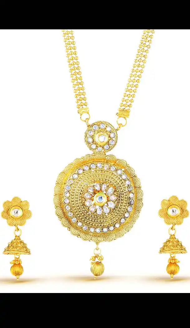 New Gorgeous Look Womens Gold color Artificial Jewellery Set | FH567884361