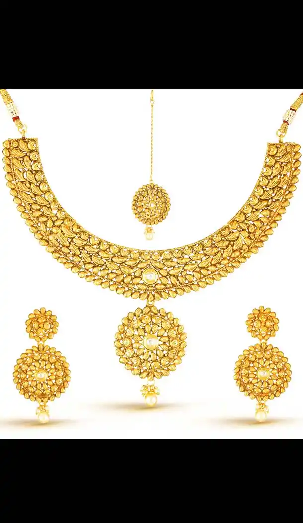 Womens Fine Looking Gold color Artificial Jewellery Set | FH567884367