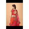 Banarasi Silk Circular Style Traditional Lehenga Choli in Orange Color | FH572584801