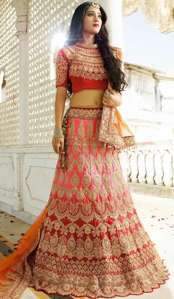 Designer Wear Lehenga Choli Embroidery in Pink Color with Silk | FH573785021