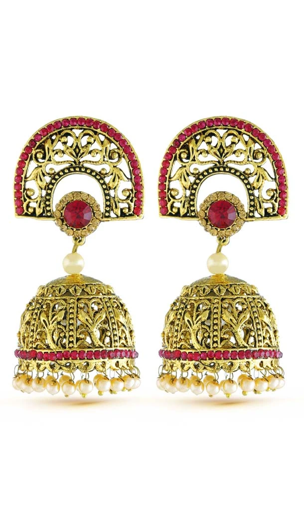 Beautiful Gold Artificial Jewellery Earrings | FH573885042