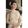 Pakistani Embroidery Work White Color Silk Salwar Kameez | FH583686067