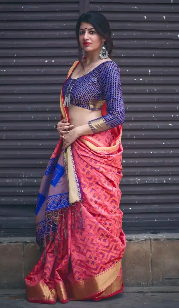 Elegant Pink Color Silk Party Wear Saree with Blouse | KF810877530