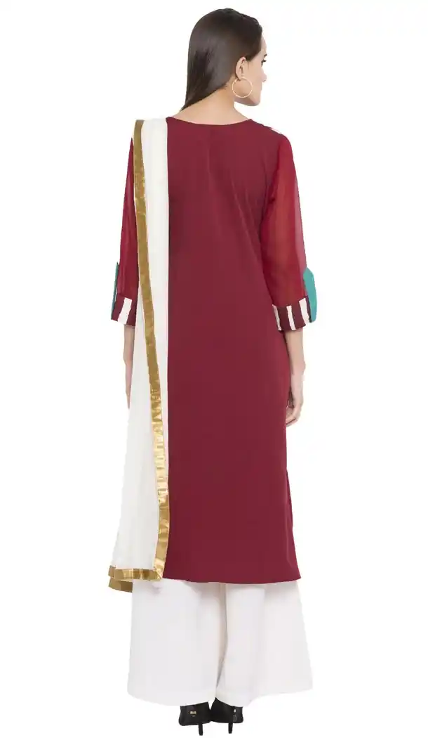 Red Color Printed Designer Wear Ready-made Suits | FHRT727332248