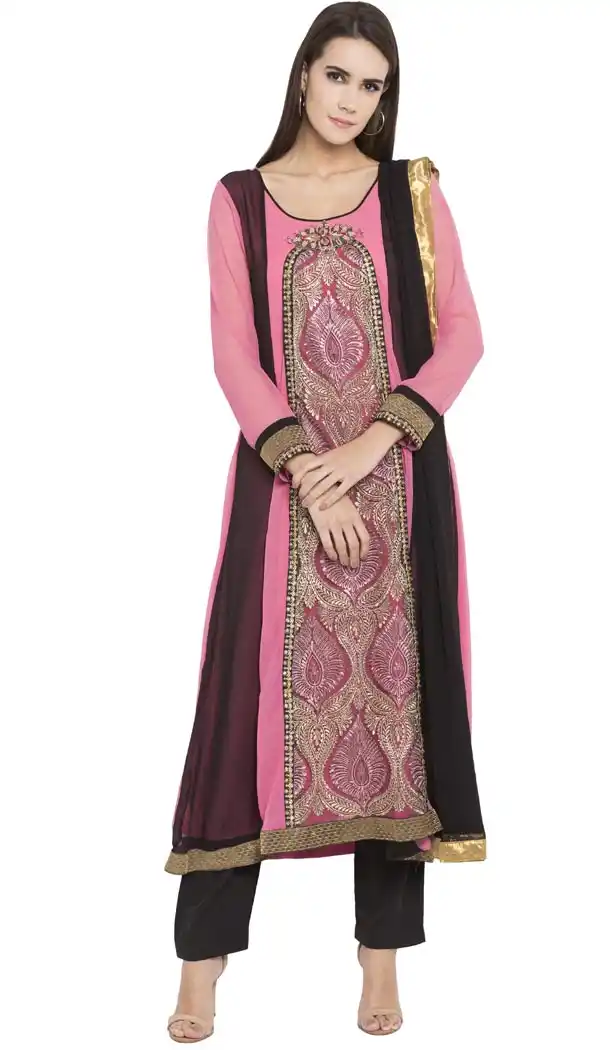 Pink Color Faux Georgette Designer Wear Ready-made Suits | FHRT727332251