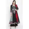 Faux Georgette Black Color Readymade Palazzo Suit | 310636154