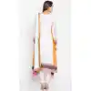 Off White Color Faux Georgette Readymade Churidar Suit | 310636157