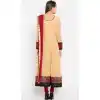 Faux Georgette Beige Color Readymade Churidar Suit | 310636159