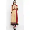 Faux Georgette Beige Color Readymade Churidar Suit | 310636159
