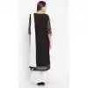 Black White Color Faux Georgette Readymade Palazzo Suit | 310636172