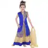 Blue Color Net Embroidery Readymade Salwar Kameez | 332139279