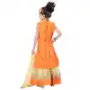 Orange Color Net Embroidery Readymade Kids Girls Suit | 332139281
