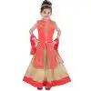 Red Color Net Embroidery Readymade Kids Girls Suit | 332139282