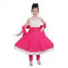 White Pink Color Net Readymade Kids Girls Churidar Suit | 332139296