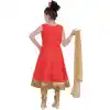 Orange Color Net Readymade Kids Girls Churidar Suit | 332139298