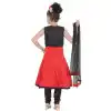 Black Red Color Net Readymade Kids Girls Churidar Suit | 332139299