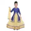 Blue Color Net Readymade Kids Girls Suit | 332139300