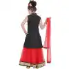 Black Color Net Readymade Kids Girls Suit | 332139301