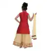 Maroon Color Net Readymade Kids Girls Suit | 332139303