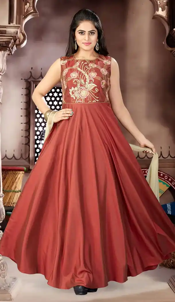 Maroon Color Spenic Party Wear Readymade Gowns | 333939499