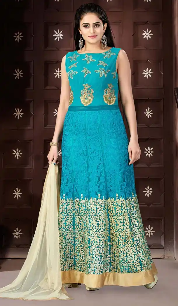 Rama Color Net Party Wear Readymade Gowns | 333939512