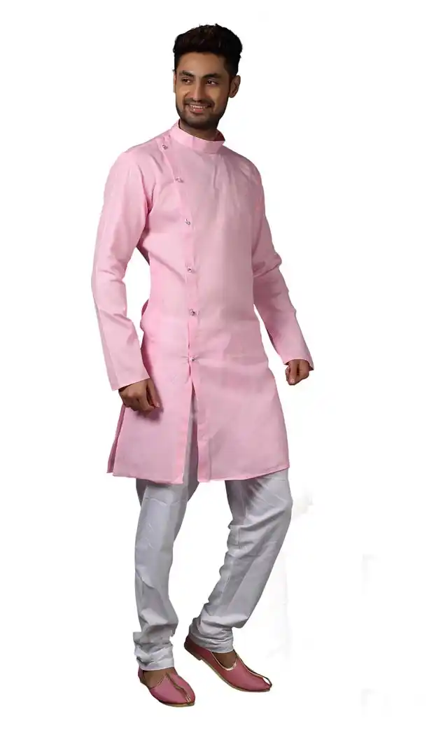 Tantalizing Pink Color Cotton Casual kurta Pajama | 336639831