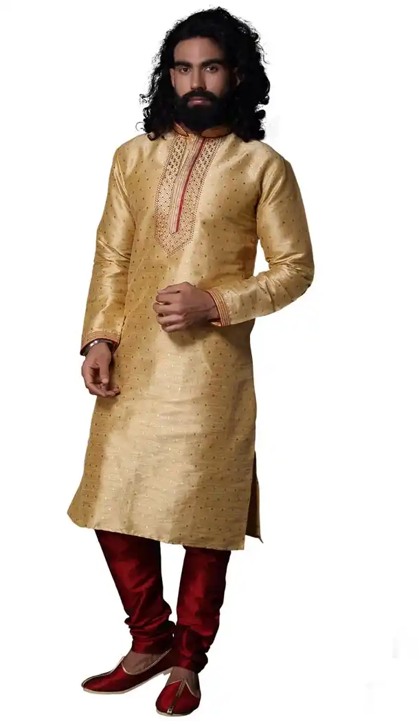 Attractive Fon Color Silk Casual kurta Pajama | 336639841