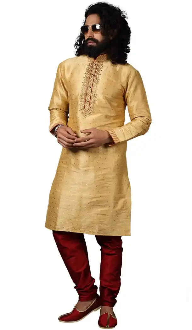 Lush Fon Color Plain Silk Casual kurta Pajama | 336639843