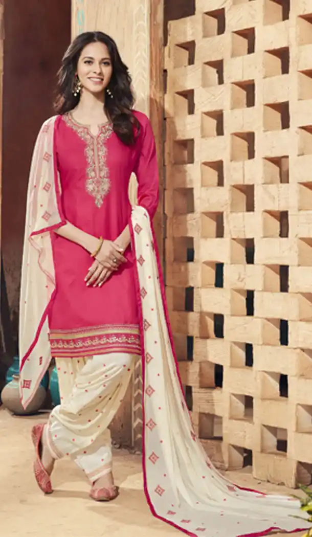 Marvelous Pink Color Pure Cotton Punjabi Salwar Suit | 345240822