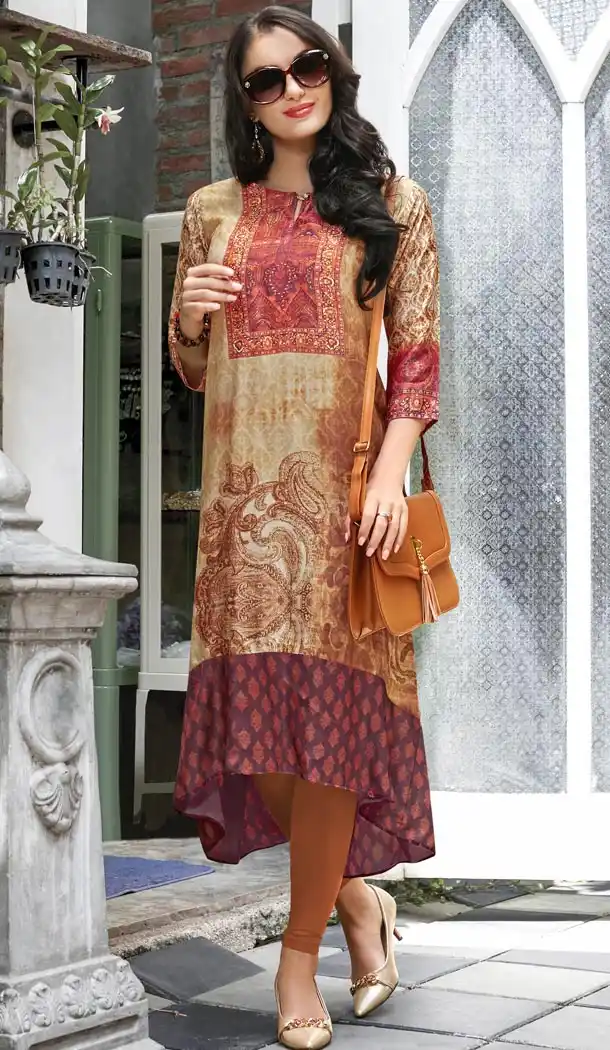 Aesthetic Multi Linen Exclusive Readymade Kurti | 333139430