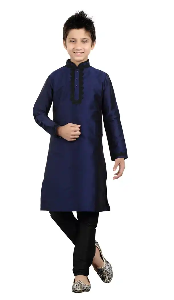 Exquisite Blue Color Cotton Party Wear Boy Kurta Pajama | 330639095