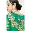 Green Color Silk Satin Heavy Designer Wedding Lehenga Choli | 346940992