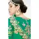 Green Color Silk Satin Heavy Designer Wedding Lehenga Choli | 346940992