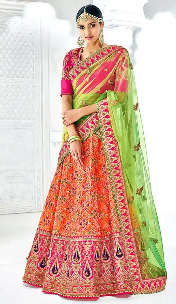 Pink Color Banarasi Heavy Designer Wedding Lehenga Choli | 346940995