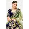 Dark Blue Color Velvet Heavy Designer Wedding Lehenga Choli | 346940998