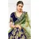 Dark Blue Color Velvet Heavy Designer Wedding Lehenga Choli | 346940998