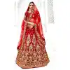 Classy Red Color Velvet Heavy Designer Wedding Lehenga Choli | 346940999
