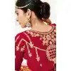 Classy Red Color Velvet Heavy Designer Wedding Lehenga Choli | 346940999