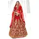 Classy Red Color Velvet Heavy Designer Wedding Lehenga Choli | 346940999