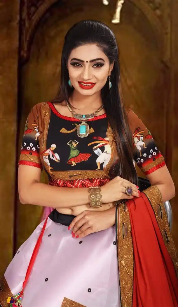 Majesty Blue Color Digital Print Lahanga Choli Collection | 15497811