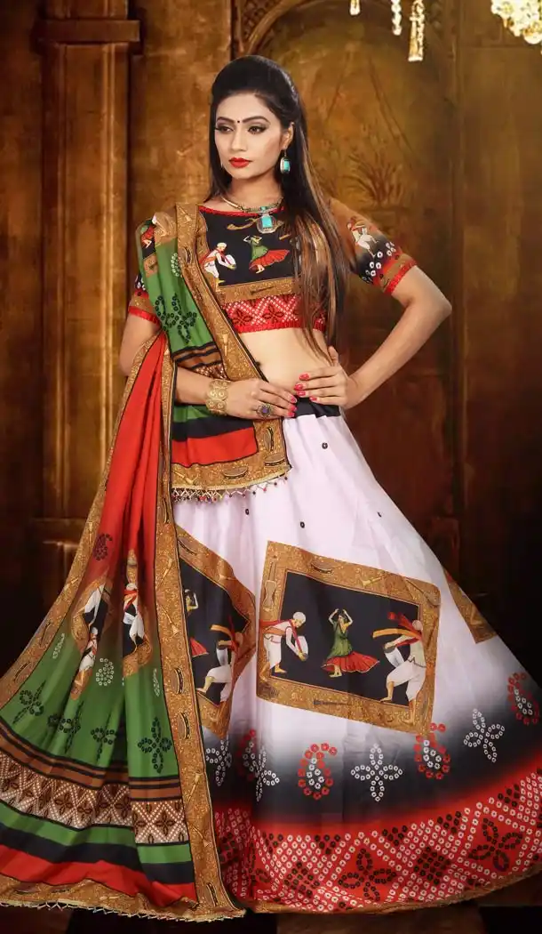 Majesty Blue Color Digital Print Lahanga Choli Collection | 15497811