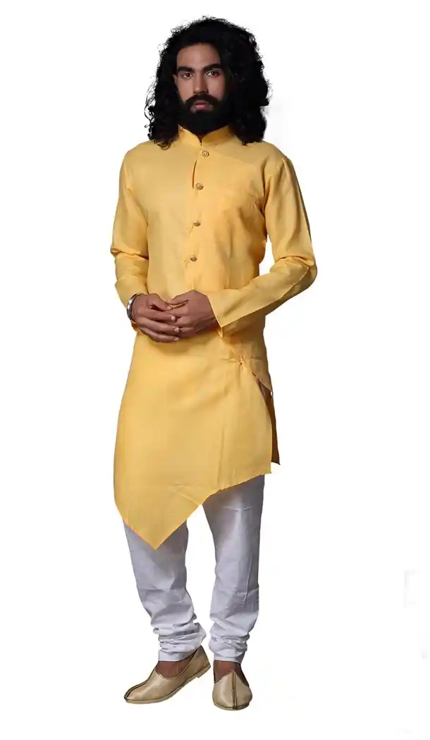 Fascinating Yellow Color Cotton Readymade Kurta Pajama | 336739852