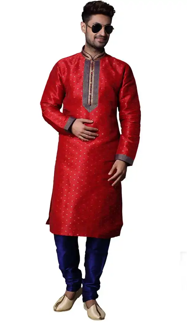 Maroon Color Banarashi Silk Readymade Kurta Pajama | 336739860