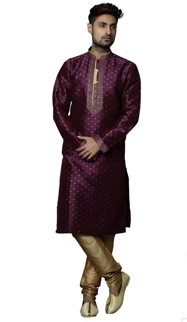 Magnificent Purple Color Silk Readymade Kurta Pajama | 336739872