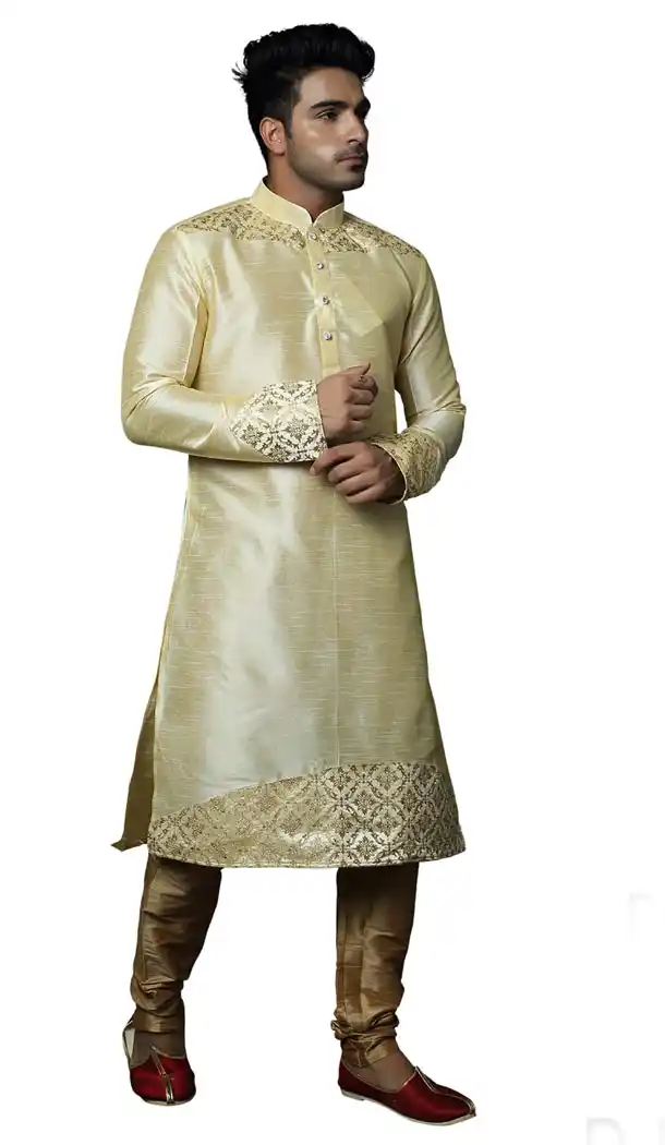 Tantalizing  Fon Color Silk Readymade Kurta Pajama | 336739876