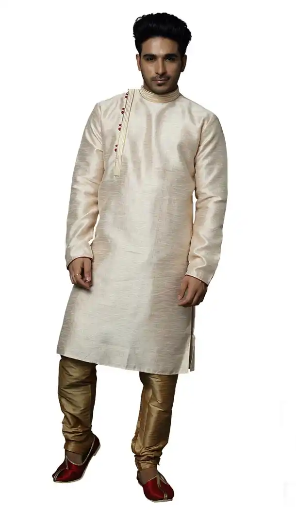 Fashion Fon Color Plain Silk Readymade Kurta Pajama | 336739879