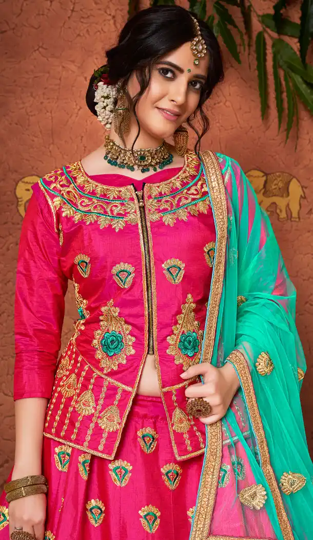 Pink Color Silk Party Wear Lehenga Choli | 15607916